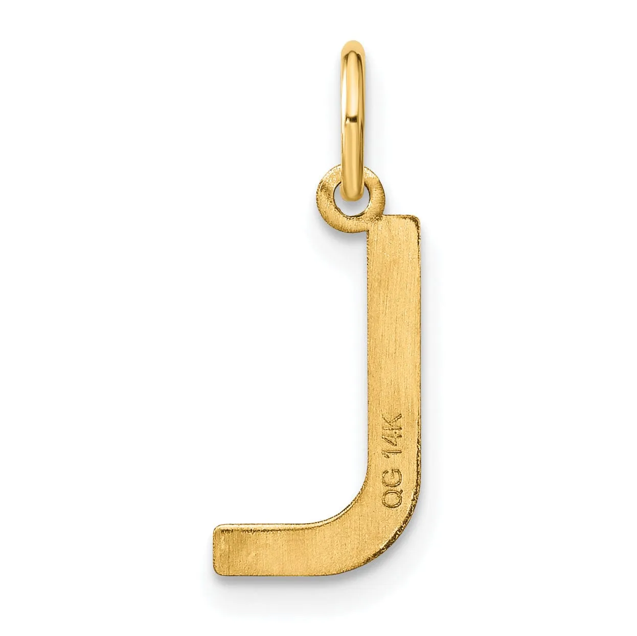 14k Yellow Gold Women's Letter L Initial Charm Pendant