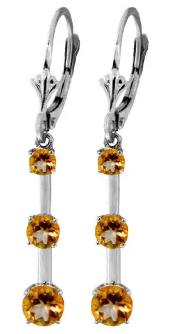 2.5 Carat 14K Solid Yellow Gold Generoity Citrine Earrings