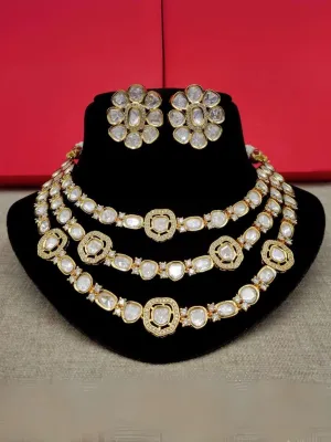 3 Layer Kundan Necklace