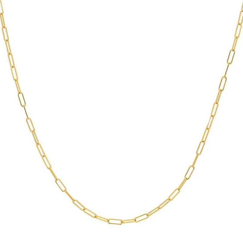 925 Sterling Silver Gold Plated Link Chain Necklace