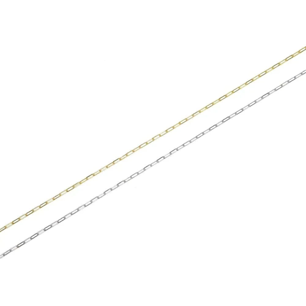 925 Sterling Silver Gold Plated Link Chain Necklace