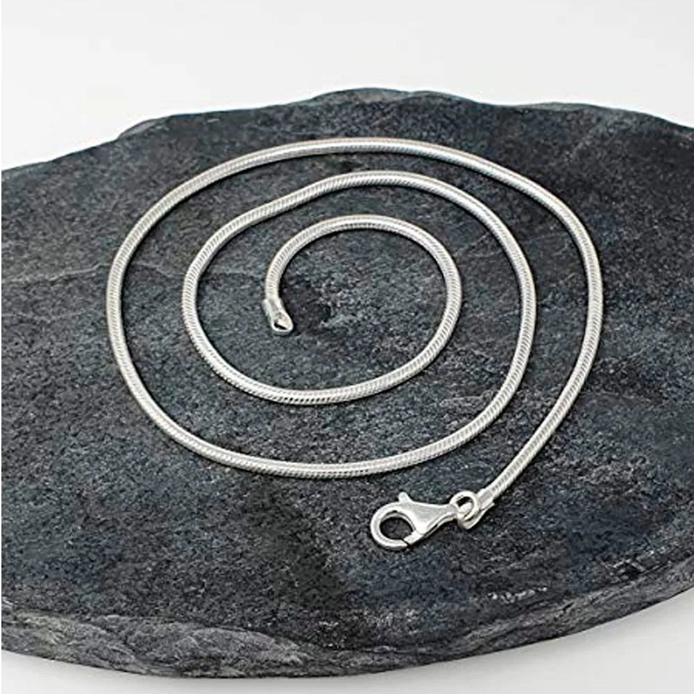 925 Sterling Silver Snake Chain 2.3mm For Men And Women