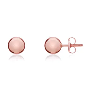 9K Rose Gold 5mm Ball Stud Earrings