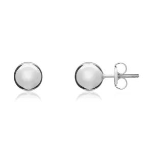 9K White Gold 5mm Ball Stud Earrings