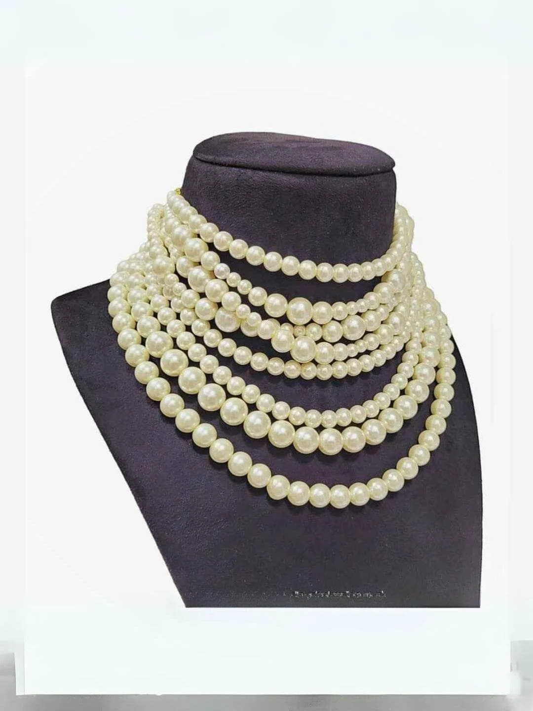 Alia Bhatt Inspired Multilayered Fresh Water Pearl Necklace