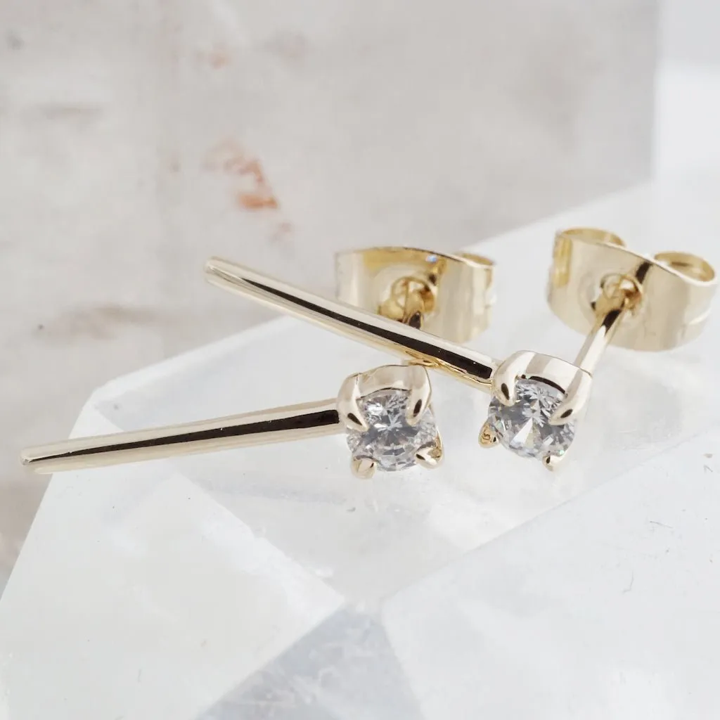 Aspen Crystal Bar Studs