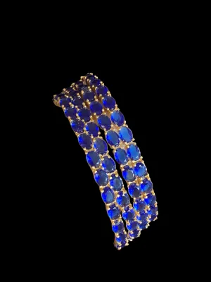 B57 Blue  cz bangles (set of 4) ( READY TO SHIP )