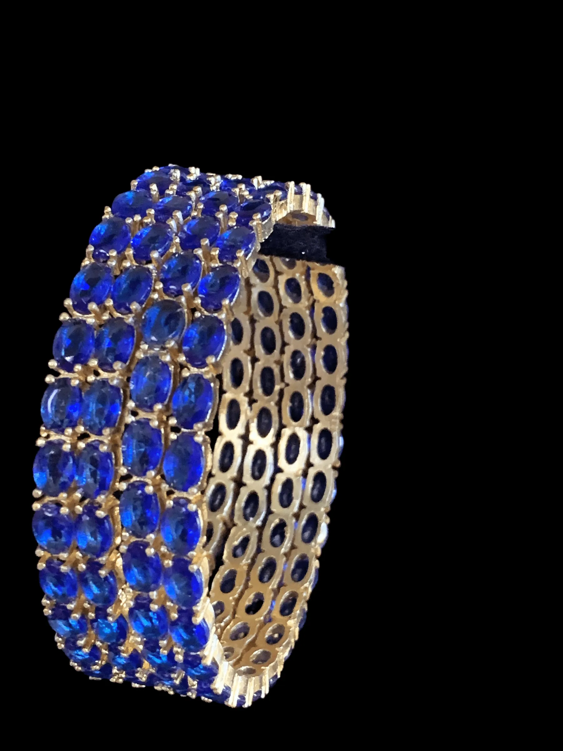 B57 Blue  cz bangles (set of 4) ( READY TO SHIP )