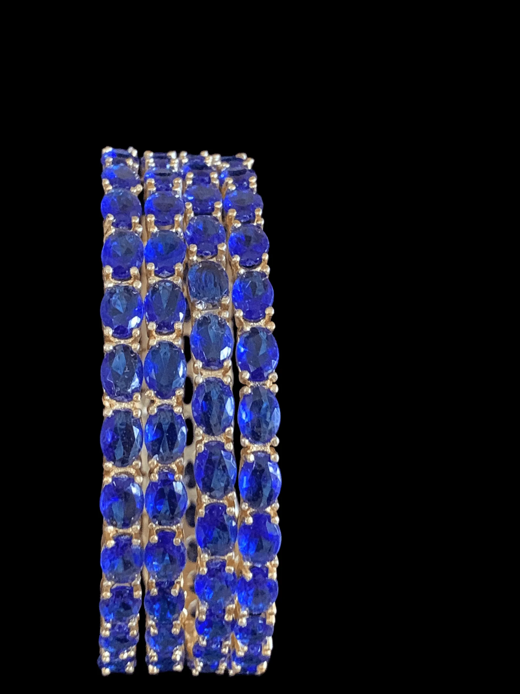 B57 Blue  cz bangles (set of 4) ( READY TO SHIP )