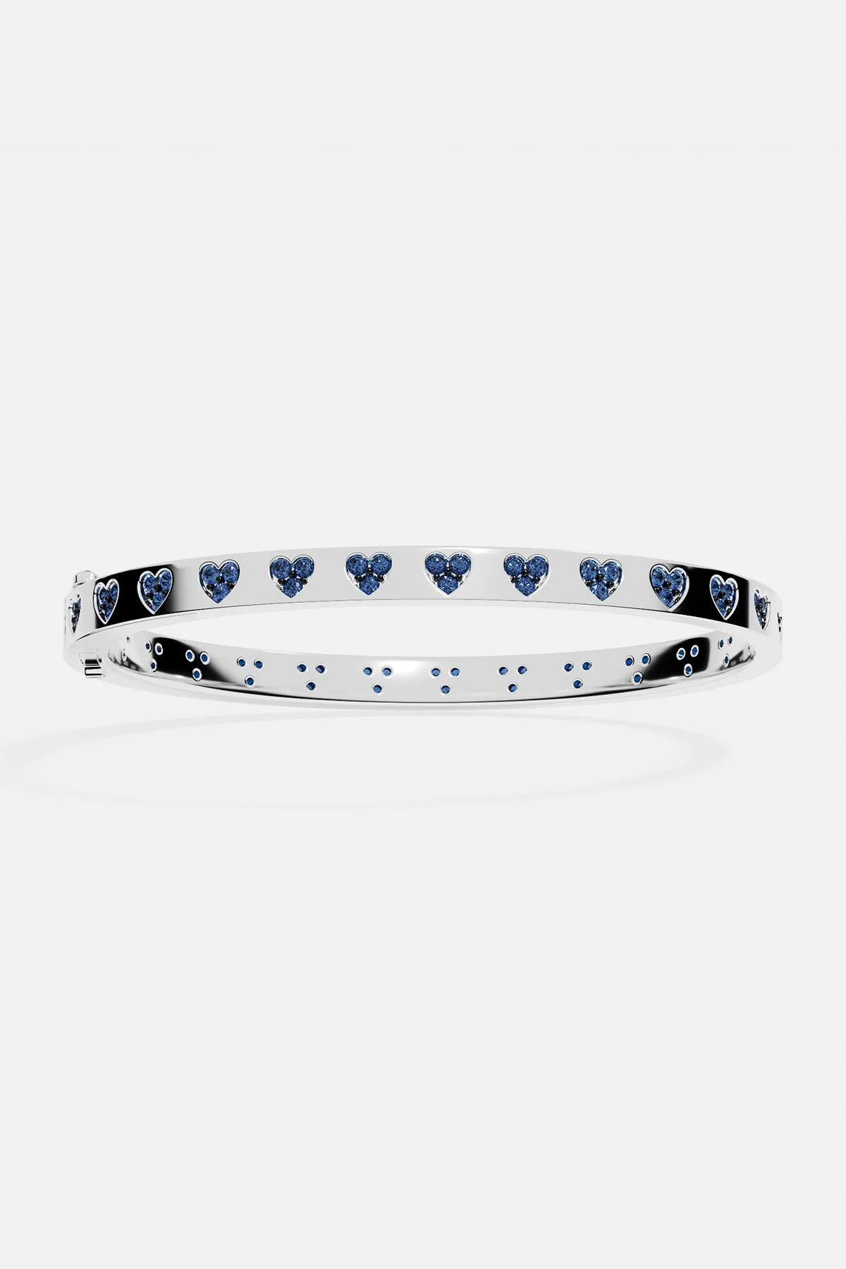 Blue & White Heart Bangle