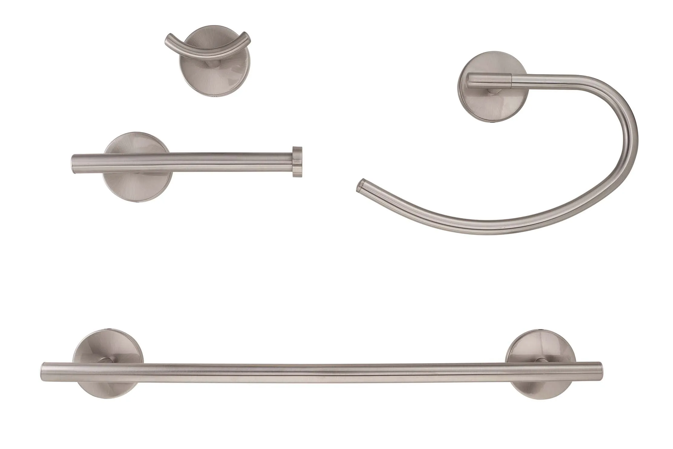 Boca Grande Satin Nickel Bathroom Hardware Set