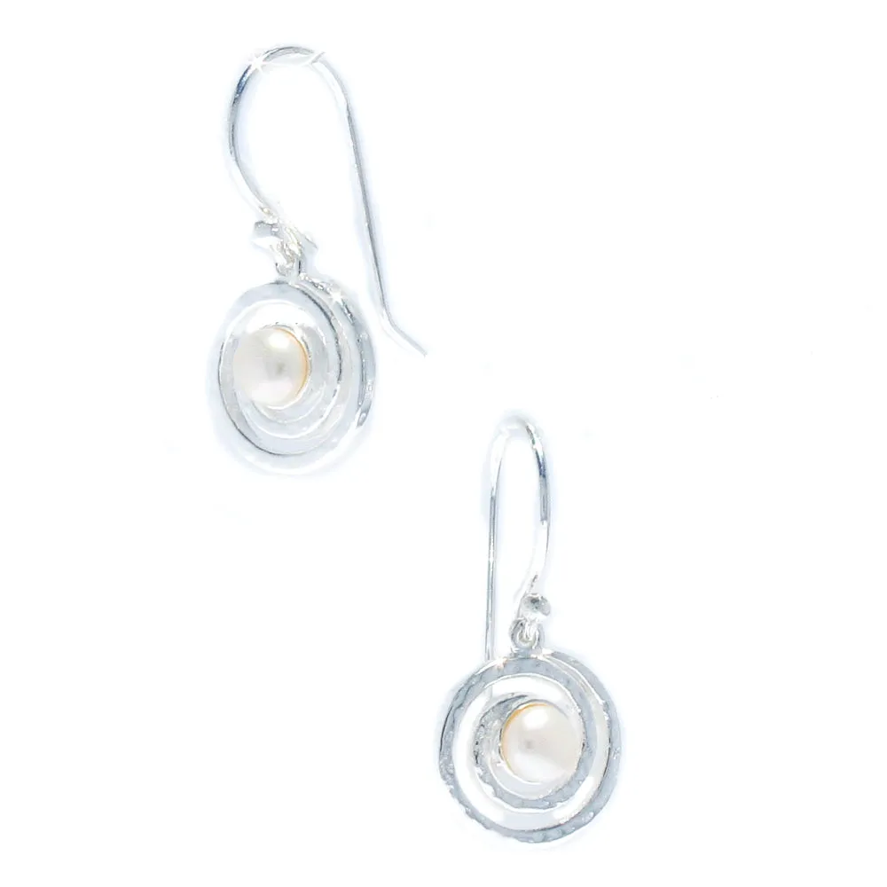 Cable Beach Sunset Swirls Pearl Earrings