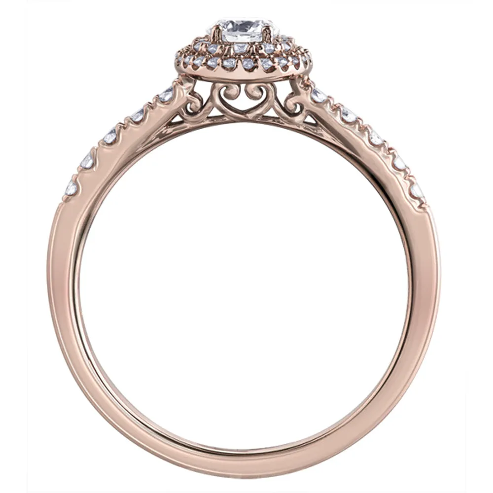 Canadian Diamond Ring With Double Halo