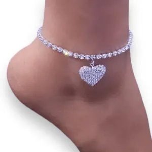 Charming Heart Tennis Bracelet Anklet