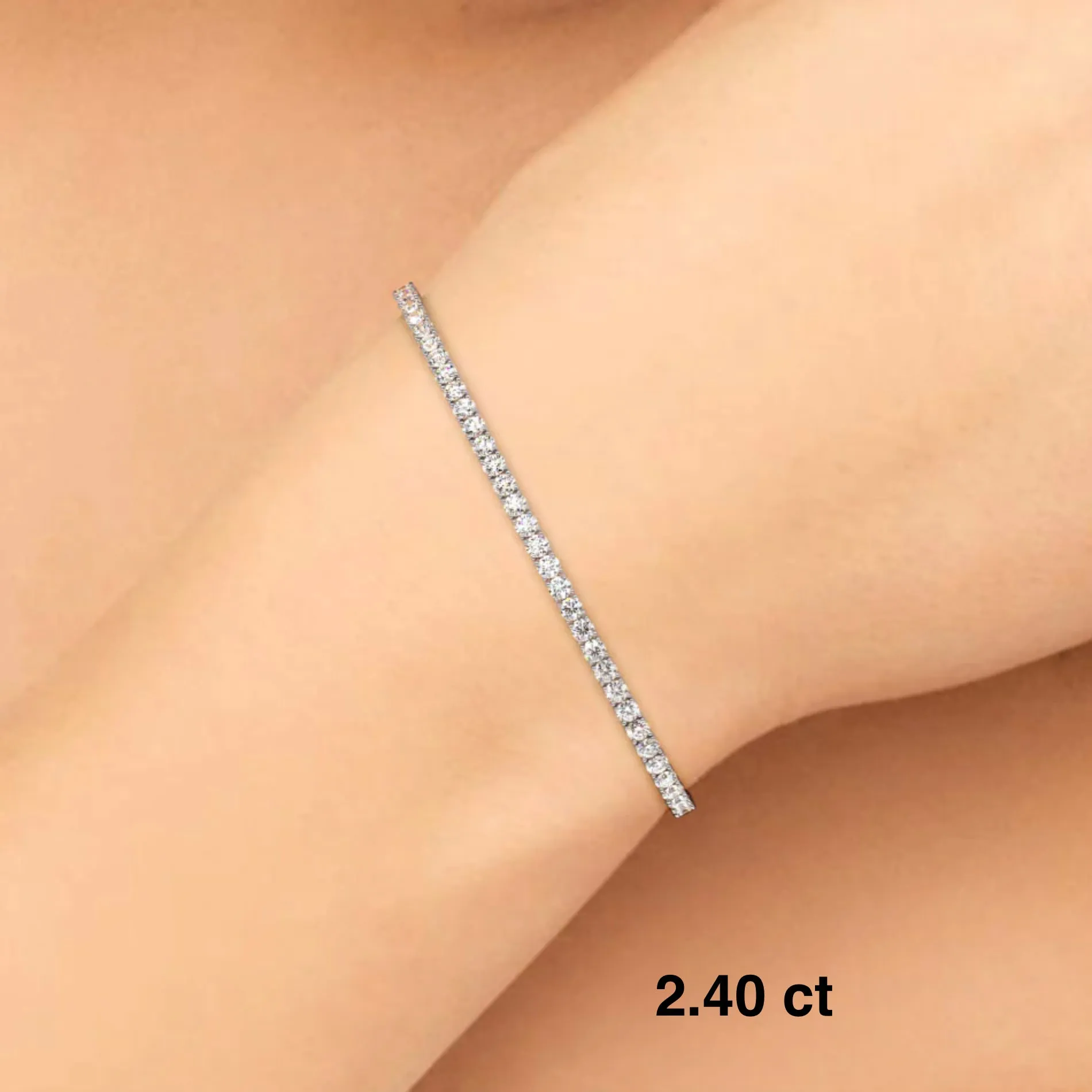 Classic Brilliant cut Diamonds "Tennis" Bracelet