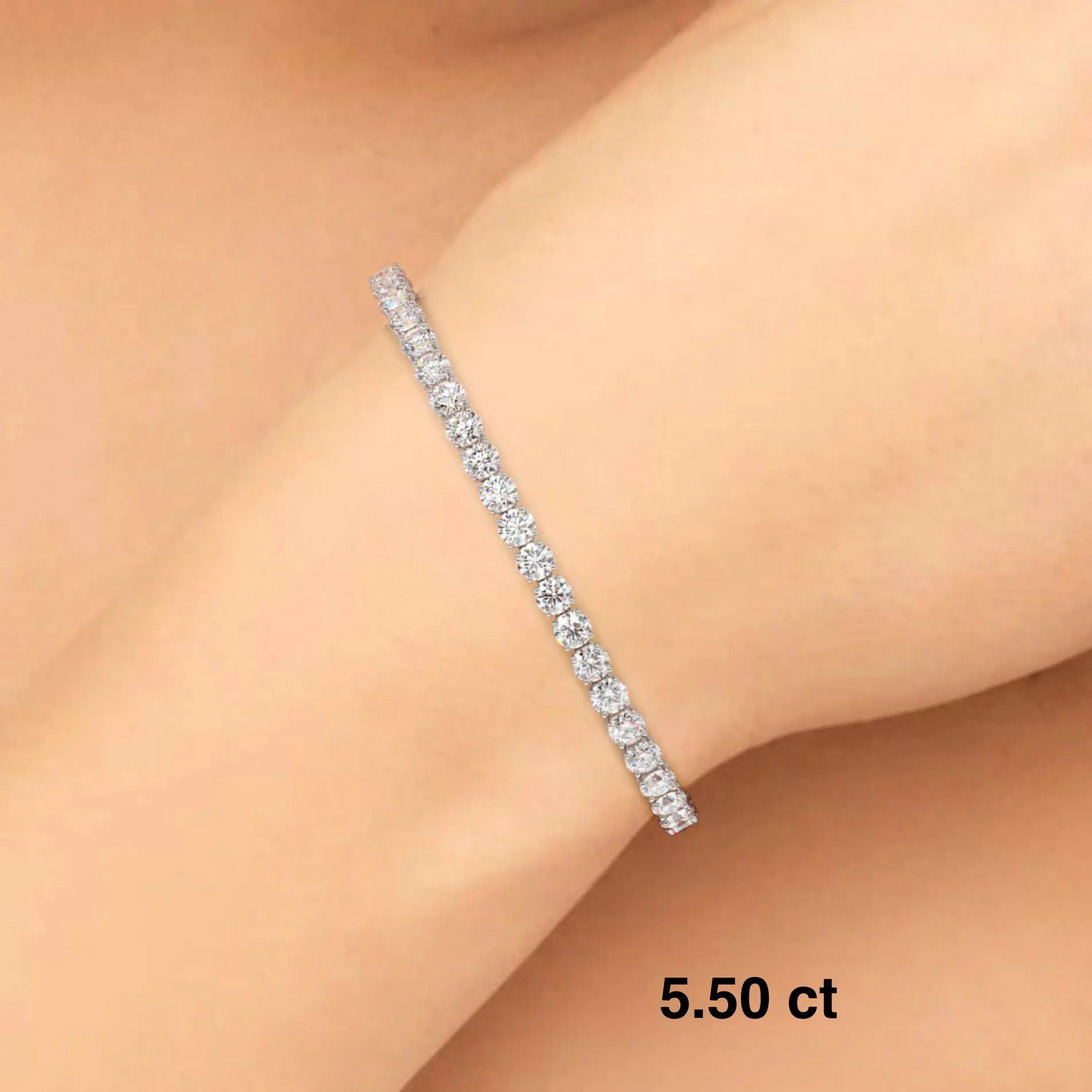 Classic Brilliant cut Diamonds "Tennis" Bracelet