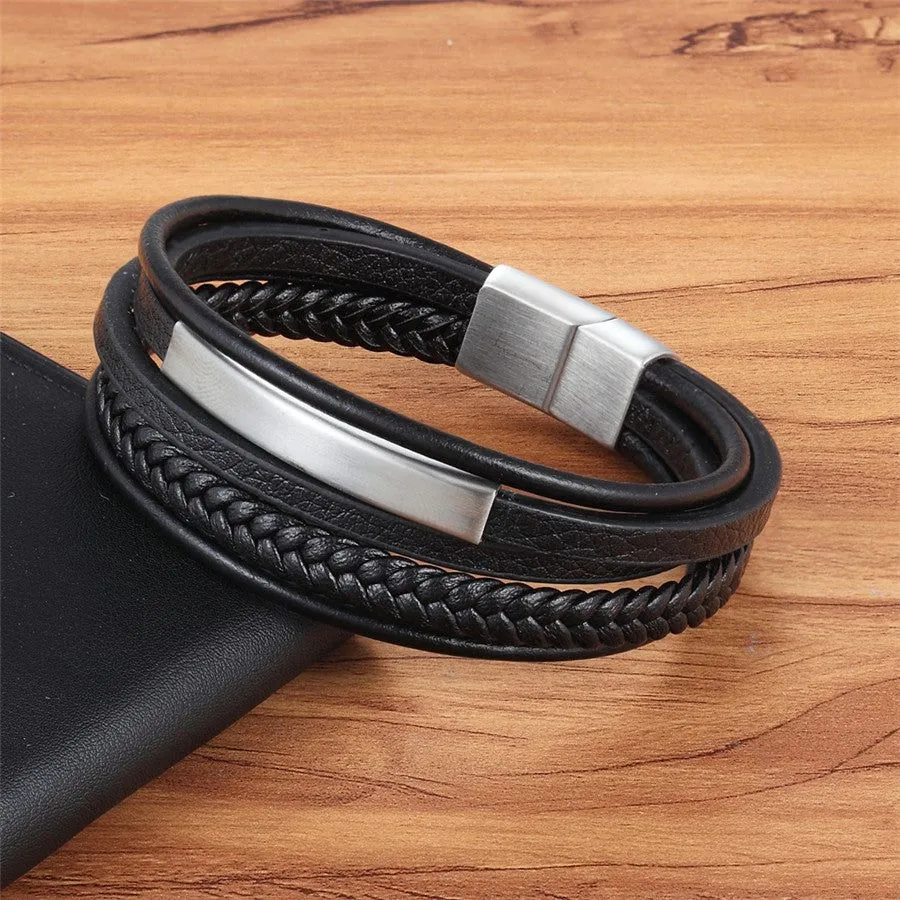 Classic Genuine Leather Multilayer Bracelet