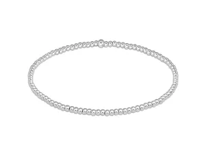 Classic Sterling 2mm Bead Bracelet