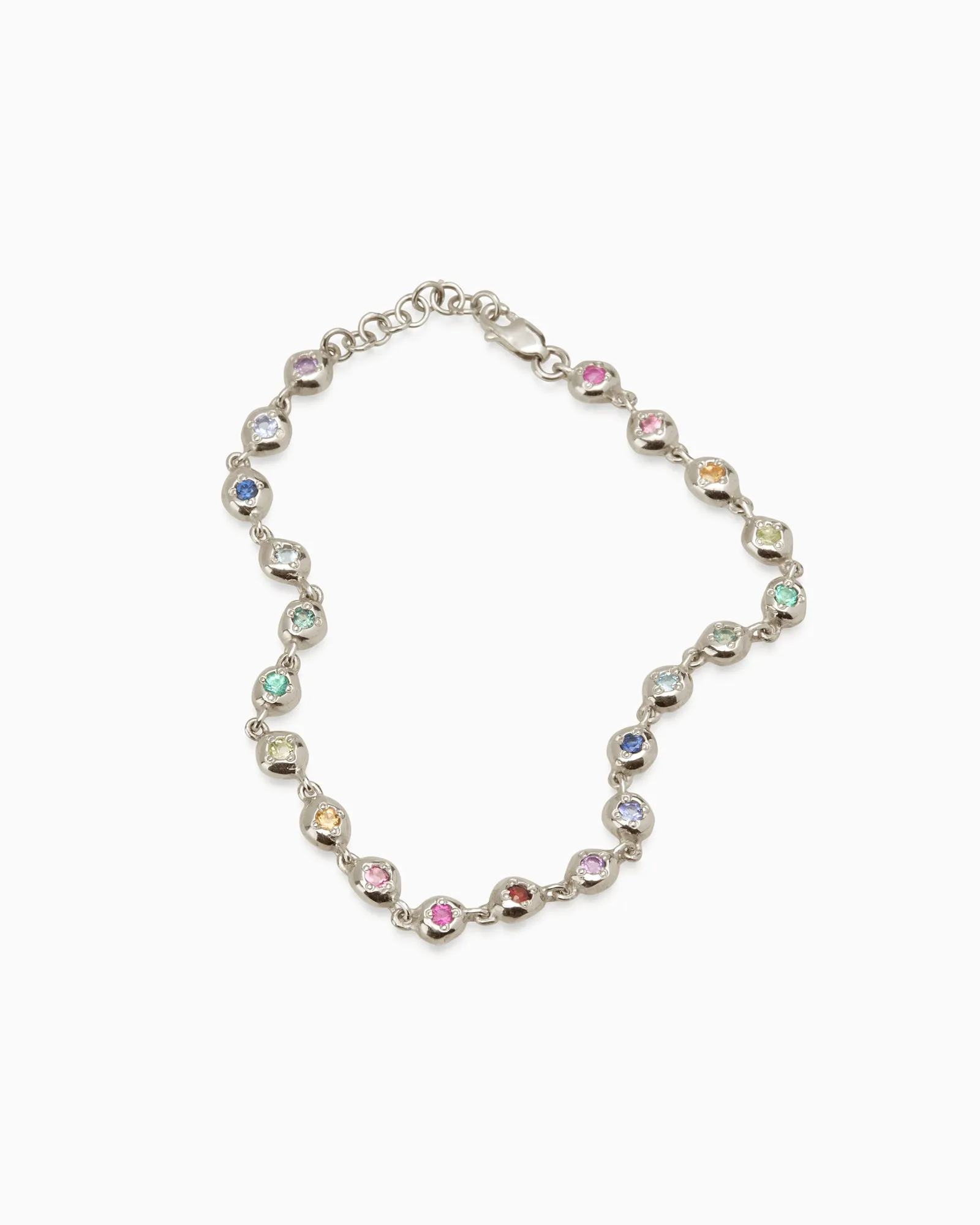 Collective Stone Bracelet | White Gold