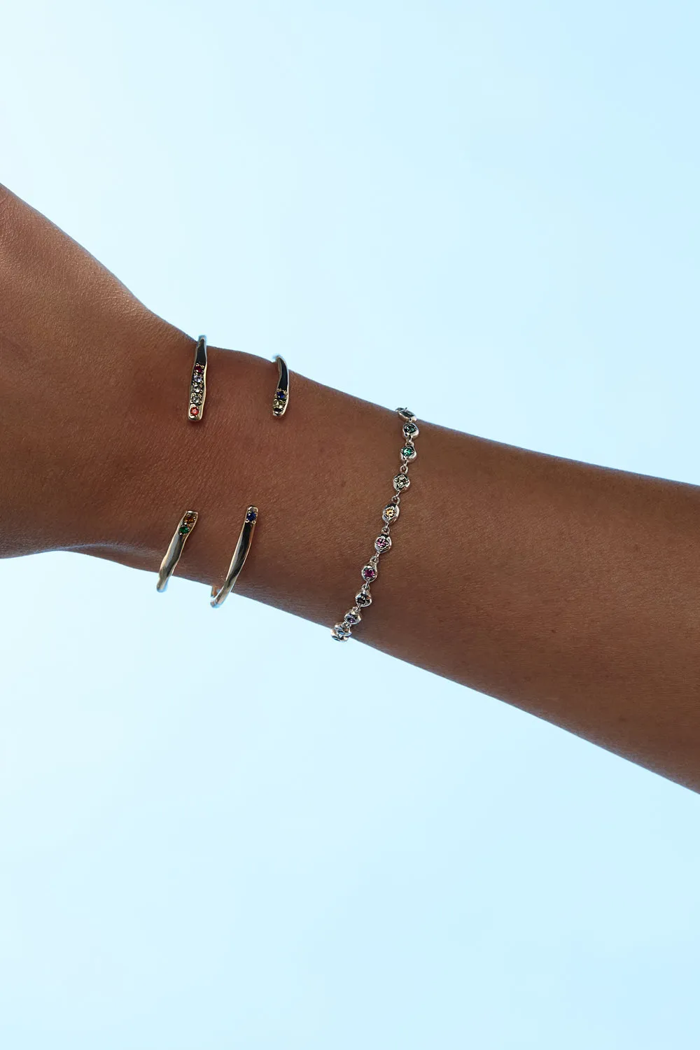 Collective Stone Bracelet | White Gold