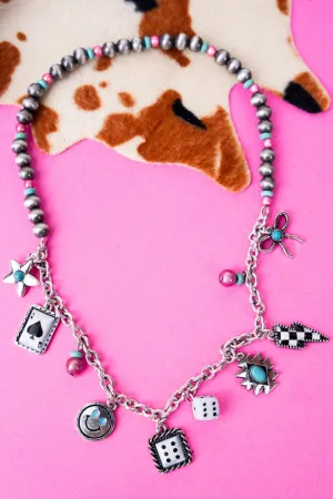 Desertridge Silvertone Charm Choker/Bracelet