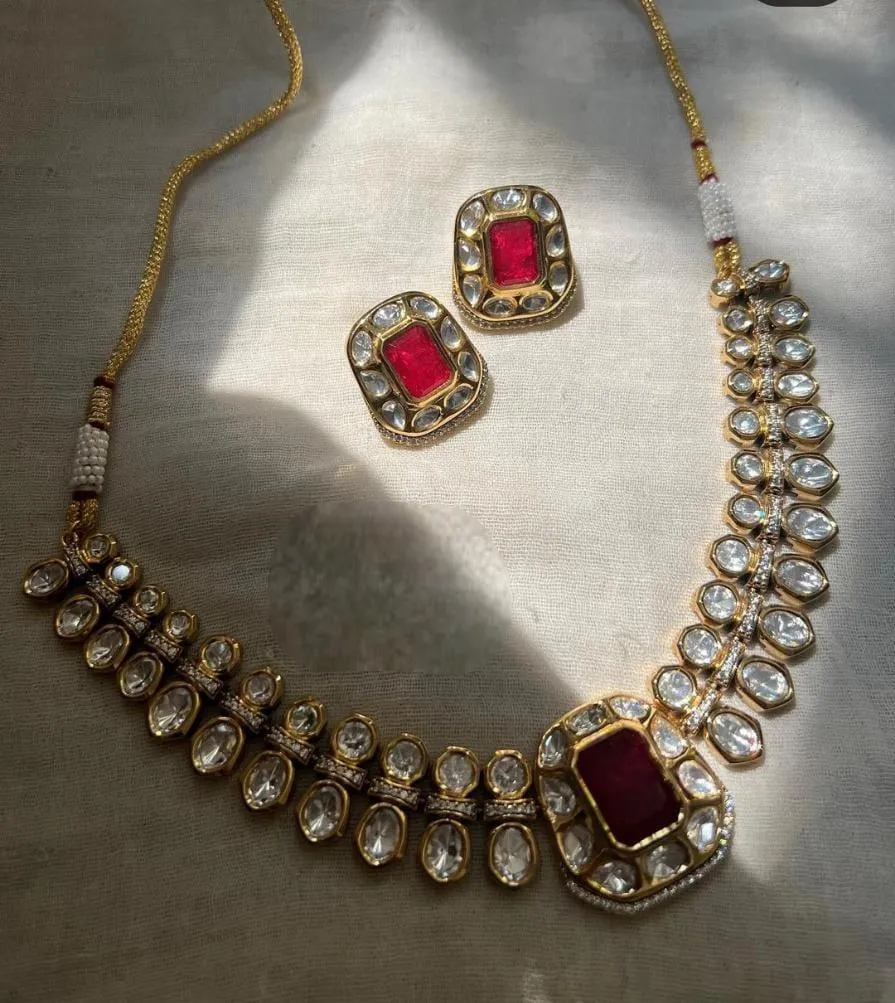 Doublet Kundan Necklace Set