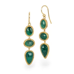 Emerald Trio Earrings