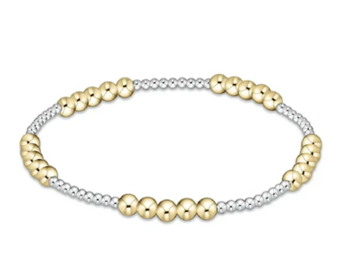 Enewton - Classic Blissful Pattern 2mm Bead Bracelet - 4mm Mixed Metal