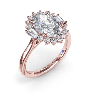 Fana Modern Edge Diamond Engagement Ring