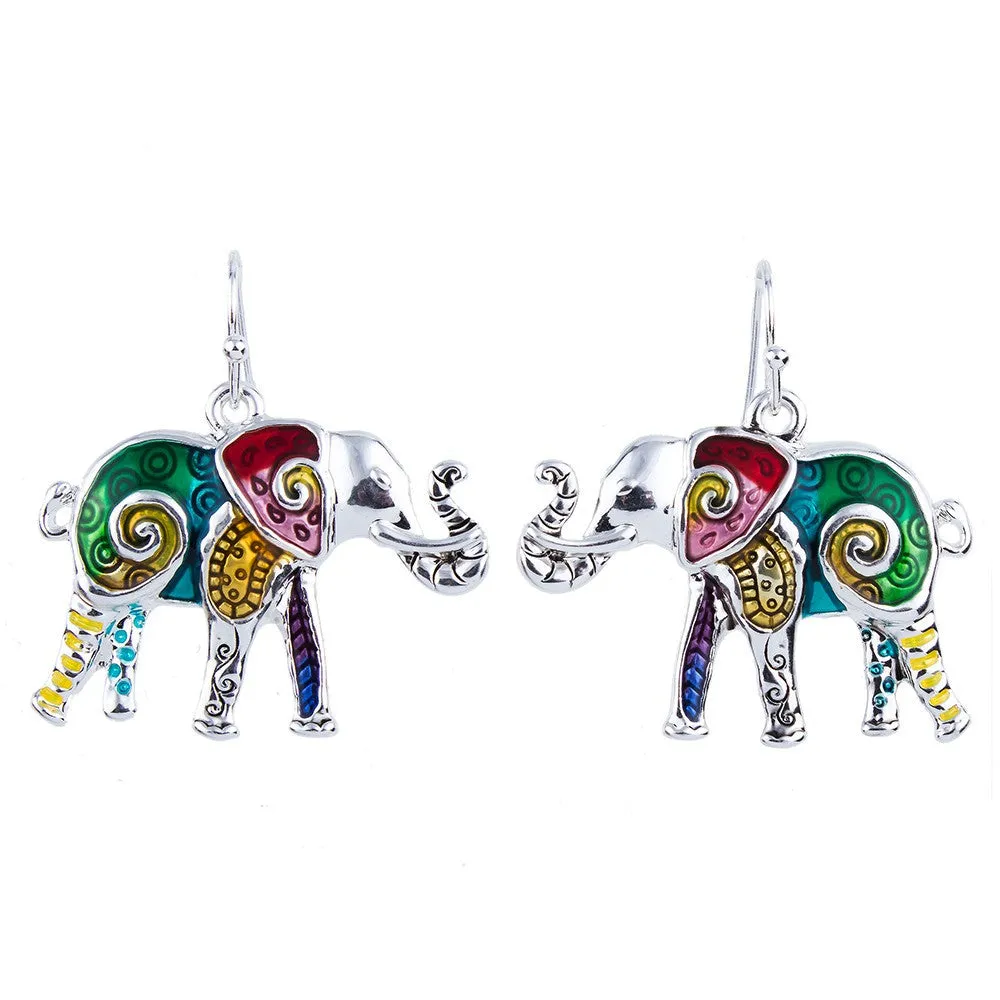 Fashion Jewelry Sets Hight Quality Necklace Sets For Women Jewelry Multicolor Alloy Unique Elephant Design Party Gift