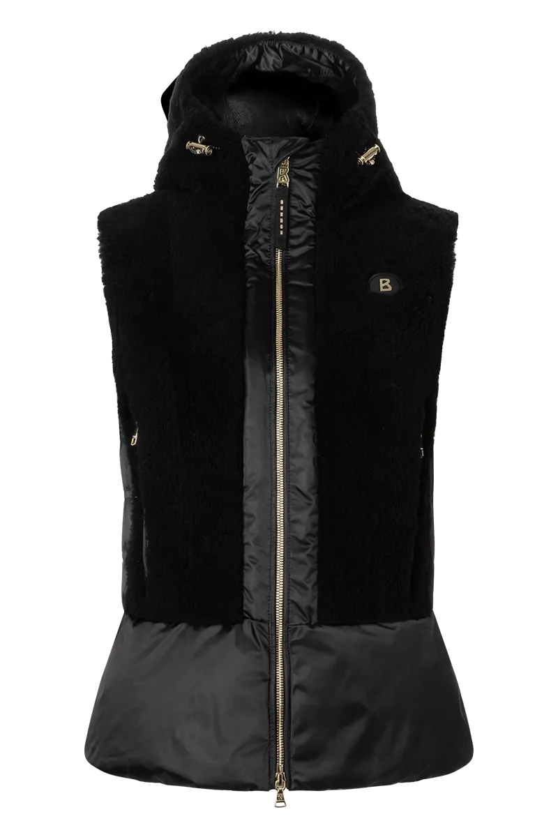 Fenna Hooded Shearling & Down Hybrid Vest