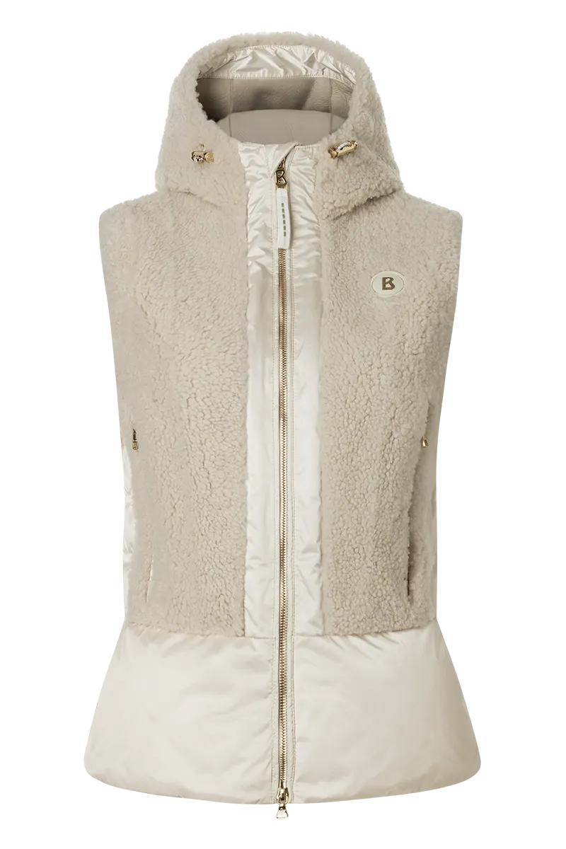 Fenna Hooded Shearling & Down Hybrid Vest