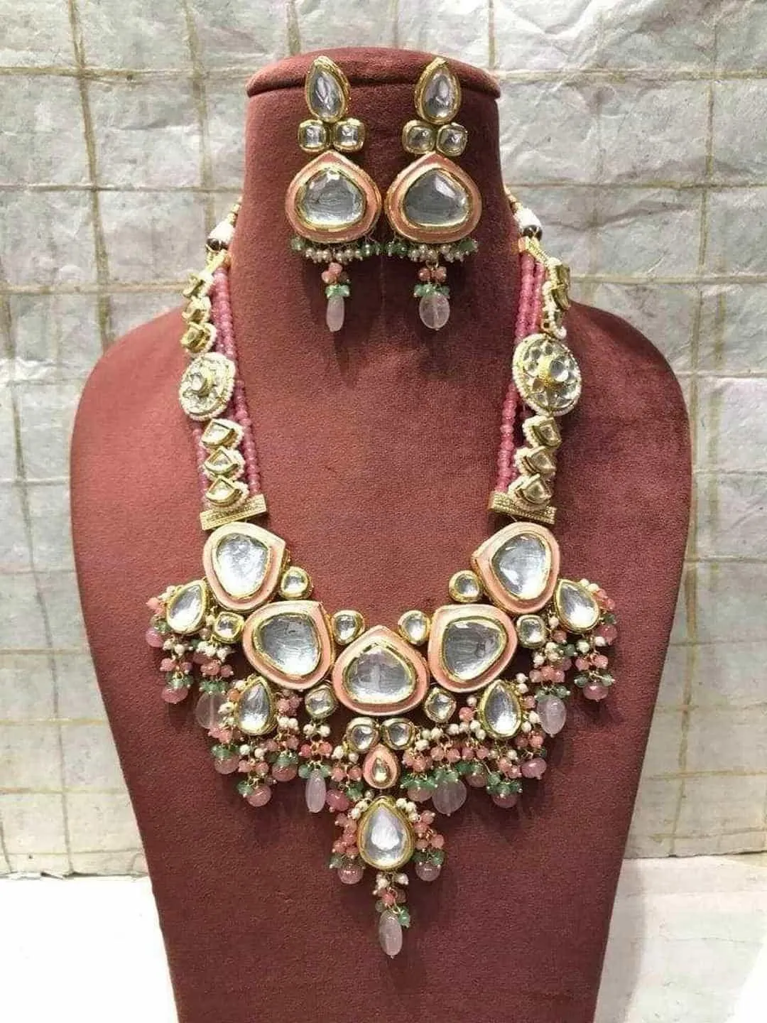 Five Triangular Kundan Necklace