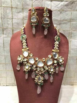 Five Triangular Kundan Necklace