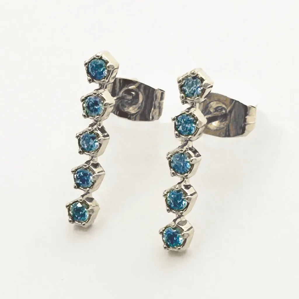 Gemma Crystal Lined Studs