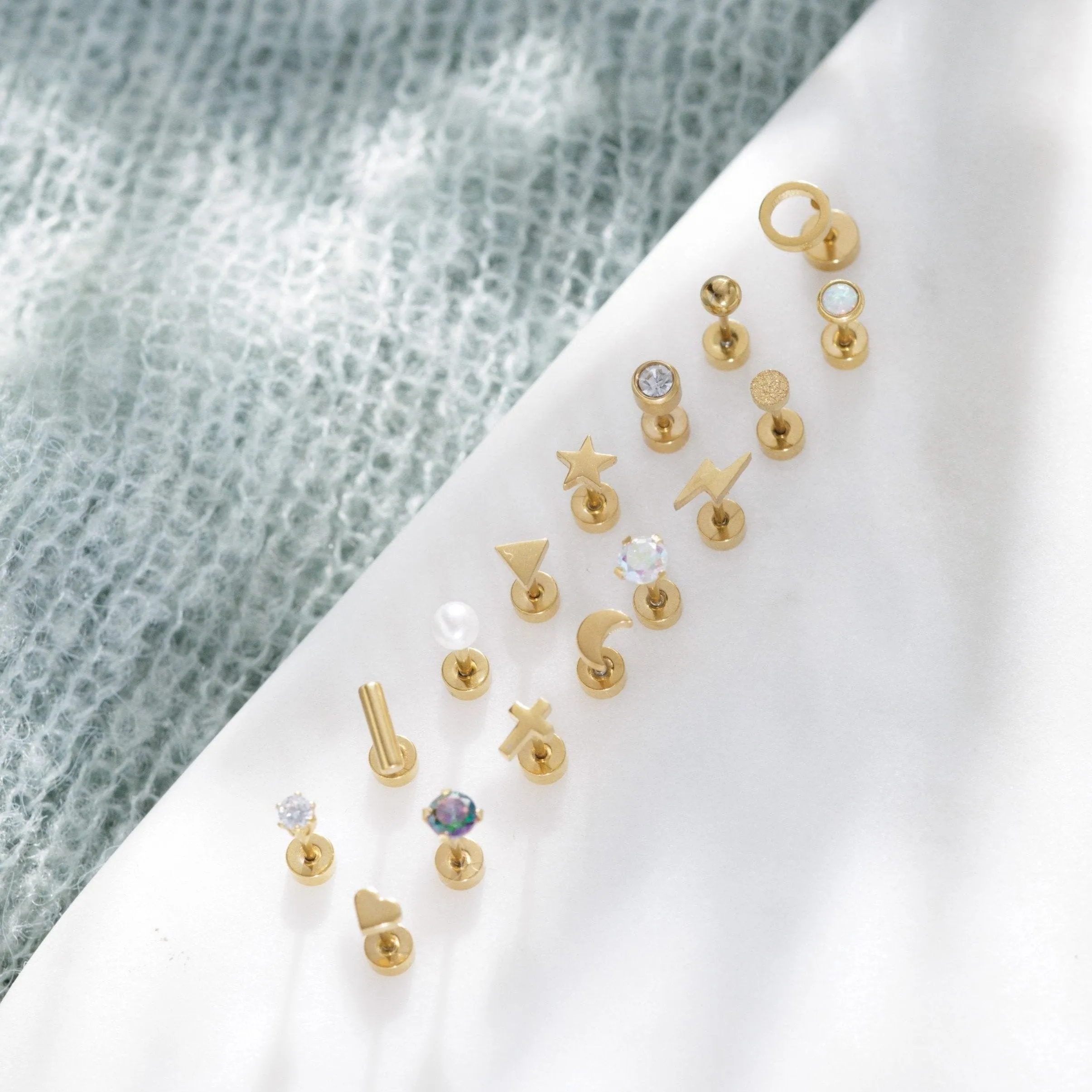 Gold Dot Screw Back Studs