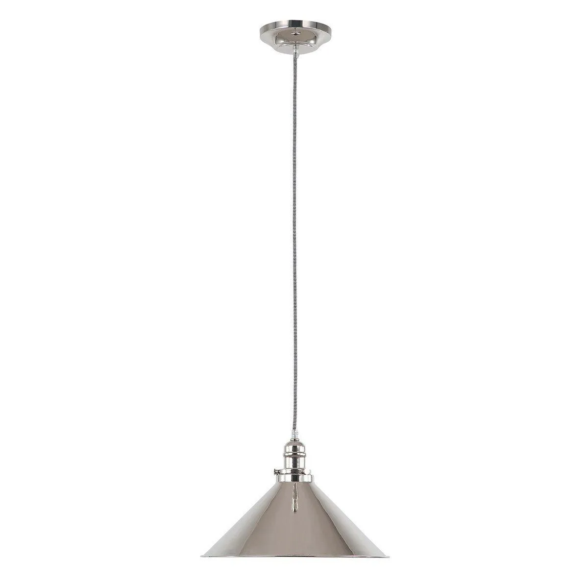 Grenoble Single Polished Nickel Pendant - ID 5913