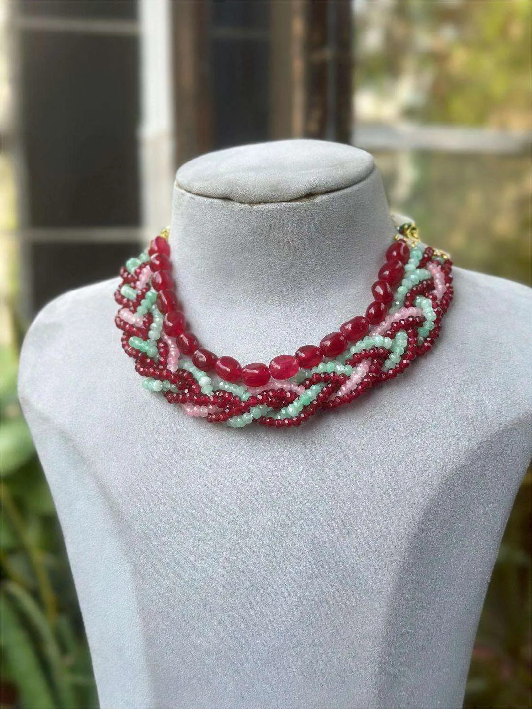 Handmade Beaded Boho Choker Necklace