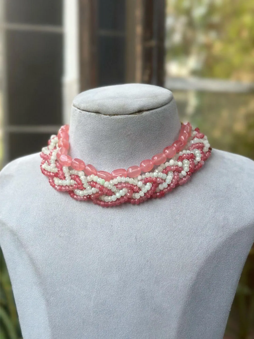 Handmade Beaded Boho Choker Necklace