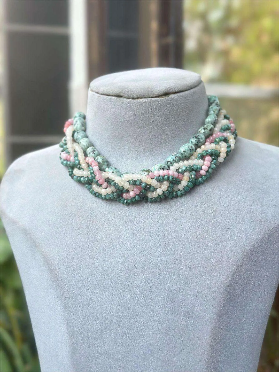 Handmade Beaded Boho Choker Necklace