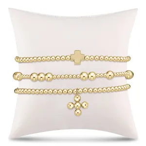 Hope Signature Cross Gold Stack of 3