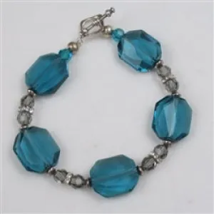 Indicolite Swarovski Crystal Bracelet