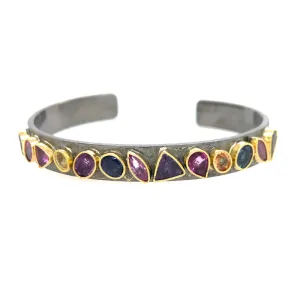 John Apel Multi Stone Cuff Bracelet