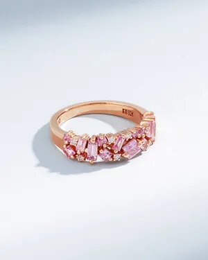 La Fantaisie Pink Sapphire Half Band