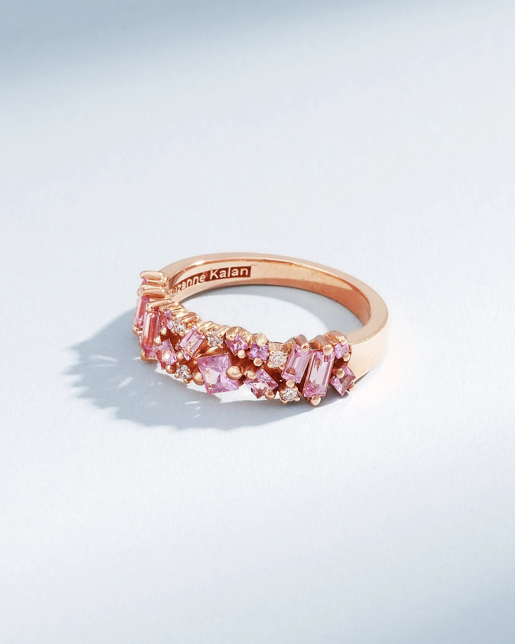 La Fantaisie Pink Sapphire Half Band