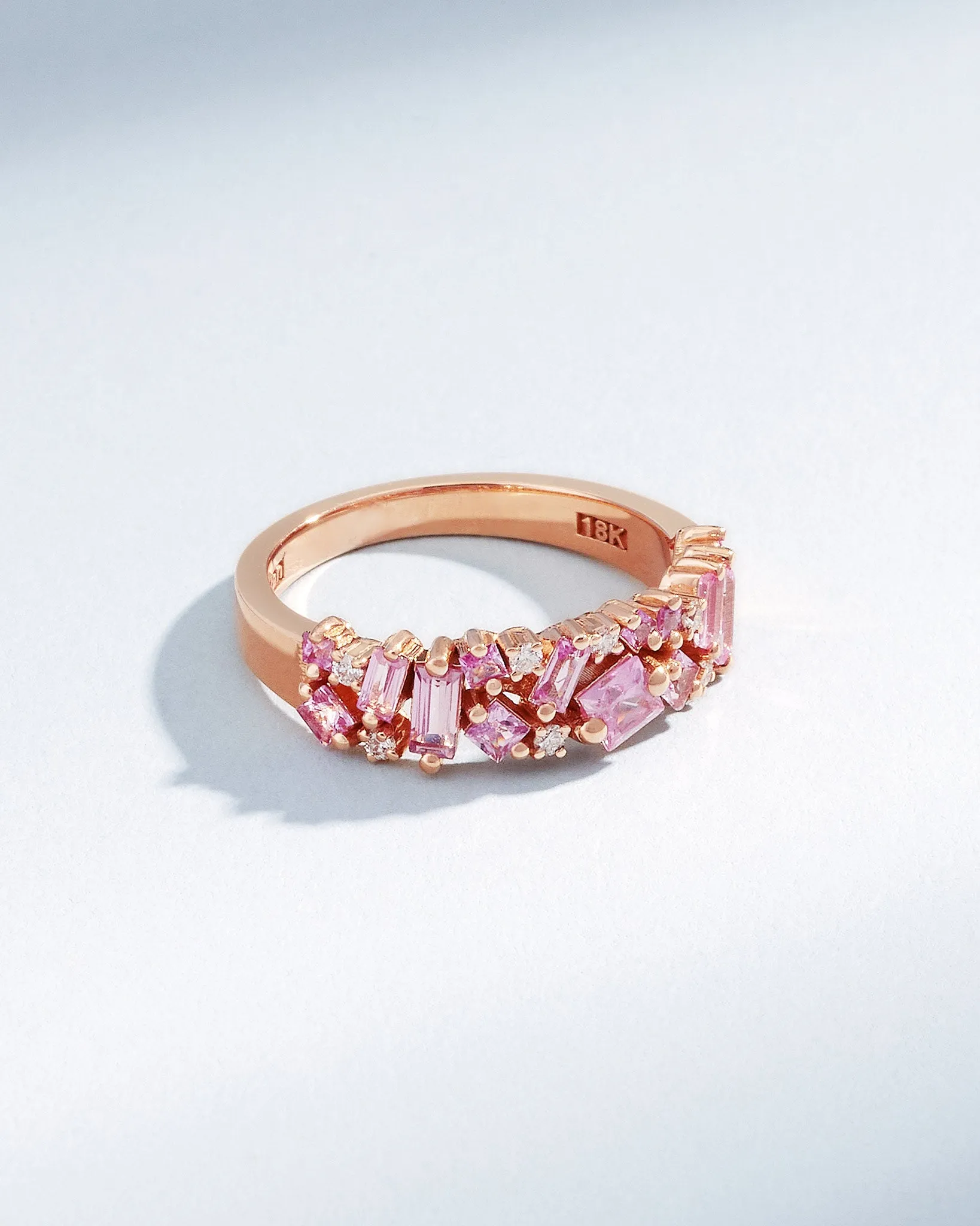 La Fantaisie Pink Sapphire Half Band