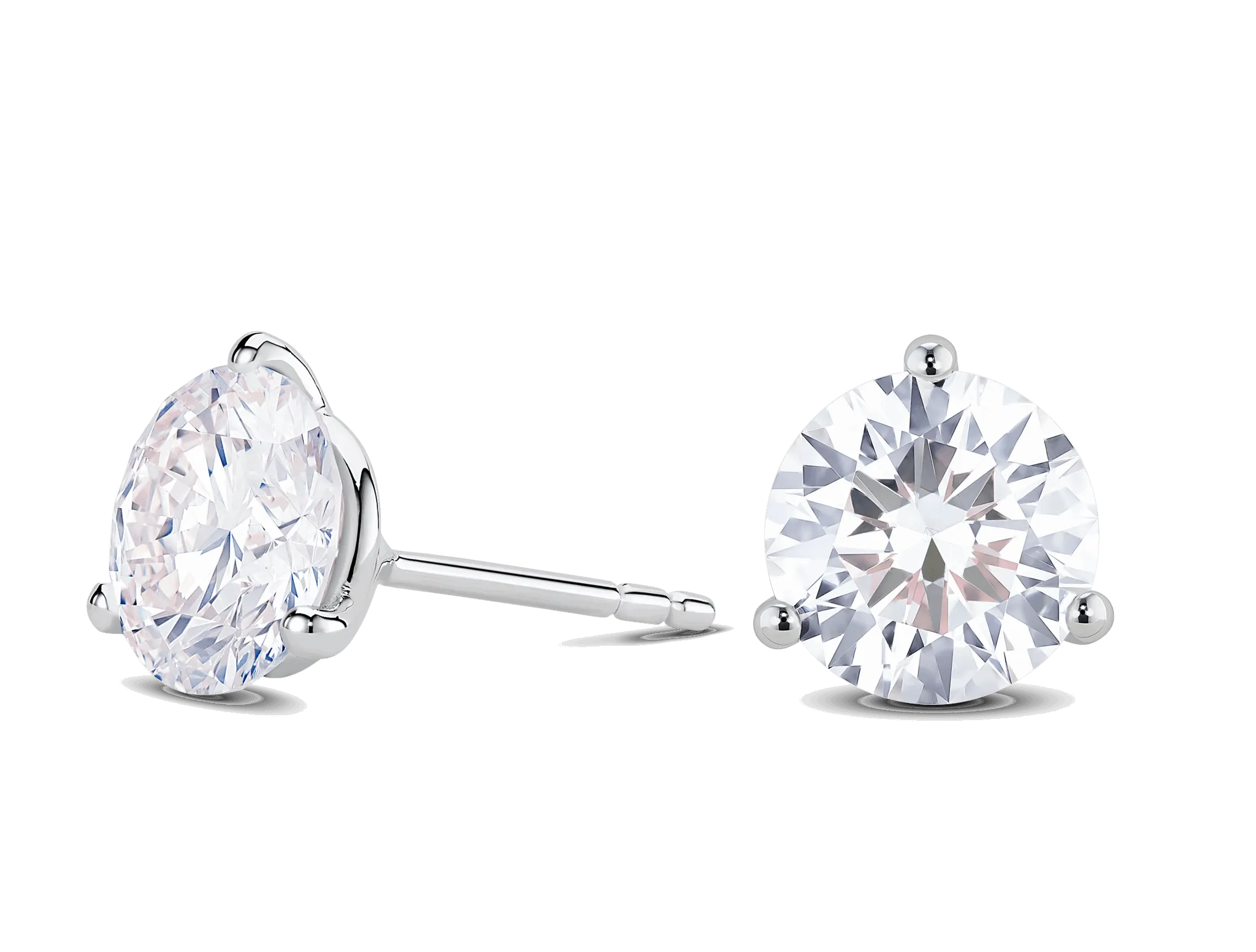 Lab-Grown Diamond 3ct. tw. Round Brilliant Solitaire Studs | White