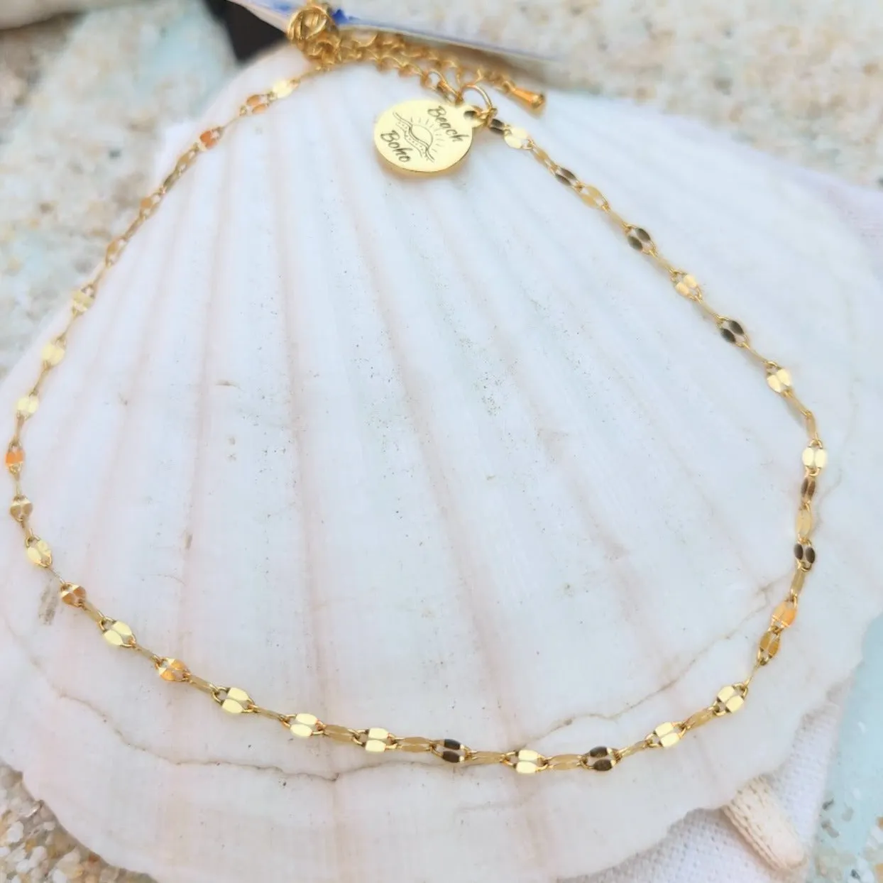 LEVRES SINGLE GOLD - WATERPROOF BEACH BOHO ANKLET