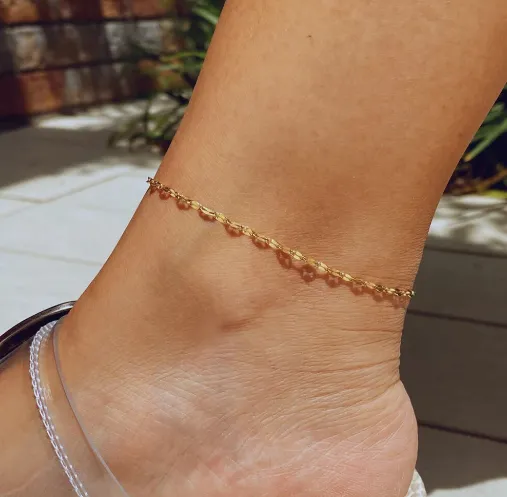 LEVRES SINGLE GOLD - WATERPROOF BEACH BOHO ANKLET