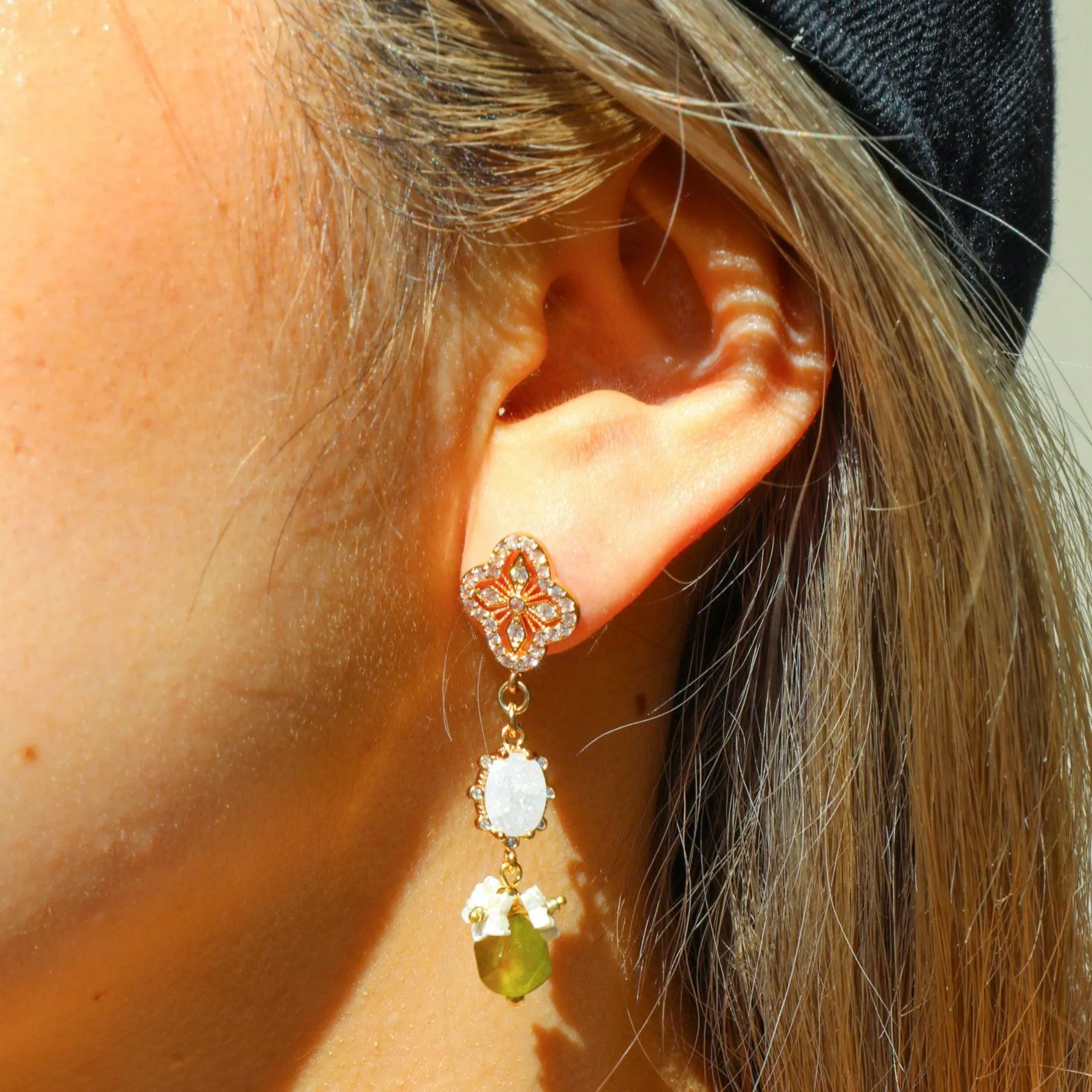 Lush Floral Gem Earrings